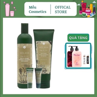 [ Quà Hấp Dẫn] Bộ Gội Xả Gừng Weilaiya Hà Thủ Ô 400ml TẶNG Sét Mini