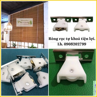 Một căp ròng rọc tự khoá [ 1 Cái Khoá; 1 Cái Thả] tiện lợi buộc rèm tre trúc có video hướng dẫn buộc.