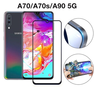 Kính cường lực samsung A70 A70s A90 5G full màn cao cấp chống trầy xước màn tặng kèm khăn lau màn hình Kính [9D]