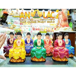 Tượng Quang Vương Như Lai Ngồi Poly Vẽ Màu 20cm BS ( Phân Loại bán 1 tượng )