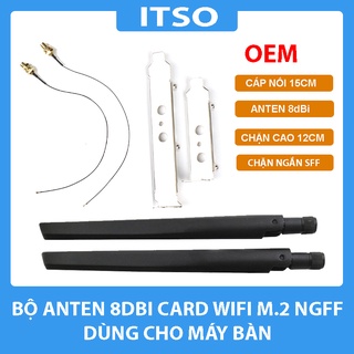 Anten cho card WIFI M2 NGFF trọn bộ cho máy bàn 6dpi SMA