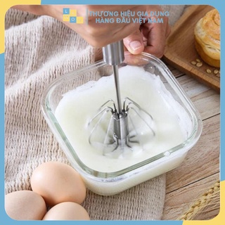 [❌GIÁ SỈ⛔] Cây Đánh Trứng Inox Có Trục Xoay Tự Động 88198 Lamon Store