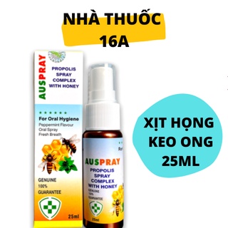 <CHÍNH HÃNG CÔNG TY> XỊT HỌNG KEO ONG AUSPRAY PROPOLIS SPRAY COMPLEX - XUẤT XỨ ÚC - HỖ TRỢ SÁT KHUẨN SẠCH HỌNG
