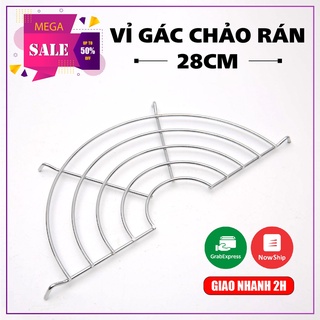 Vỉ gác chảo chiên, rán dầu mỡ bằng inox tiện dụng