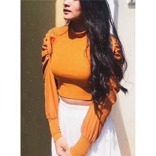 Áo CROPTOP BODY TAY PHỒNG CỔ 5 PHÂN