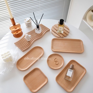 Khay gỗ decor, khay gỗ đựng đồ ăn, đĩa gỗ chụp ảnh decor tiện dụng ( Gỗ tần bì)
