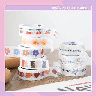 Washi tape MIAO'S LITTLE FOREST băng dính giấy hoạt hình dễ thương salt and sweet trang trí sổ tay bujo MWT221