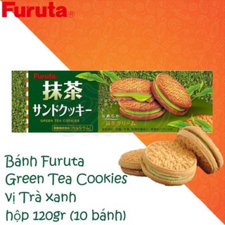 Bánh Furuta Green Tea Cookies vị Trà xanh hộp 120gr (10 bánh)