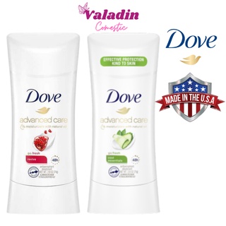 Chai Lăn Nách Dove Advanced Care Revive 48h Anti-Perspirant 74g Mỹ (Hương Lựu/ Dưa Leo )/ Lăn khử mùi Dove Lựu