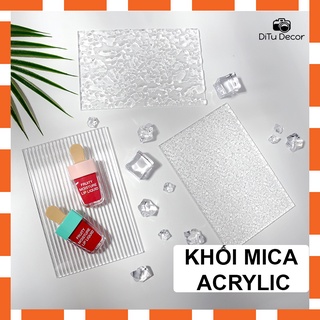Khối mica acrylic và pha lê trong suốt chụp ảnh - decor chụp hình - DiTu decor