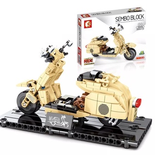 Đồ chơi lắp ráp mô hình xe Vespa - SEMBO BLOCK 701104