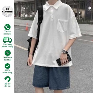 Áo polo nam nữ dáng siêu rộng  - áo thun có cổ form to bigsize - A1- trẻ trung - phong cách bụi-A1