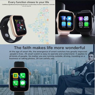 Đồng hồ thông minh Z6 smart watch kết nối Bluetooth lắp sim