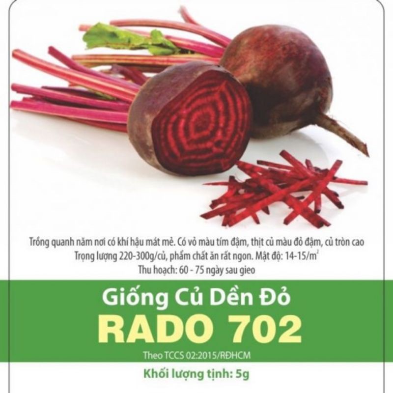 Hạt giống Củ Dền Đỏ RADO cao cấp dành cho gia đình, dễ chăm sóc, củ ăn ngon