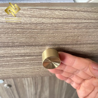 [BẰNG ĐỒNG] Tay nắm tròn lõm cầm cửa tủ núm ngăn kéo lỗ ren M4 lớp mạ Crom bóng tặng kèm ốc vít bảo hành 5 năm lớp mạ