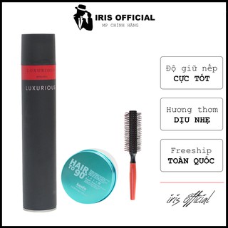 Sáp vuốt tóc nam tạo kiểu Hair to 90 kanfa CHÍNH HÃNG + Gôm xịt tóc giữ nếp phồng cho tóc mềm cứng tặng lược wax keo gel