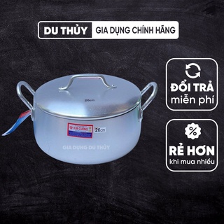 Nồi nhôm cao cấp Sakura không ra ten, nhôm dày hàng chính hãng thương hiệu Kim Cương size 16-26 c