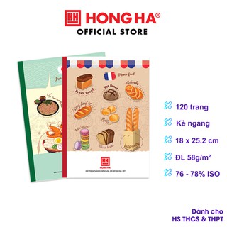 Vở kẻ ngang gáy vuông 120 trang Hồng Hà Pupil Traditional Food 1103 (FSC)
