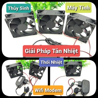 Bộ Quạt Tản Nhiệt 12V 9CM 2800-3000RPM❤️Bộ Tản Nhiệt Máy Tính Wifi Thủy Sinh❤️Quạt Hút Mùi Tiện Dụng