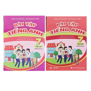 Sách - Combo Bài tập tiếng anh lớp 7 tập 1 + tập 2 theo chương trình mới của bộ giáo dục và đào tạo ( không đáp án )
