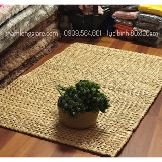 Thảm lục bình hình chữ nhật kích thước 80x120cm trang trí sang trọng tinh tế
