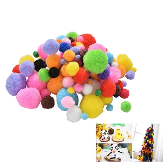 Quả cầu bông pompom nhiều màu nhiều size