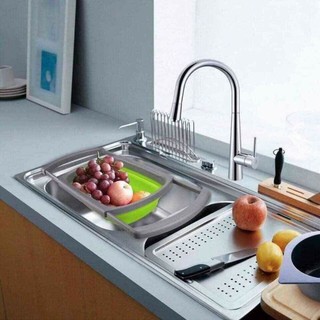 BỘ 2 RỔ SILICON GẤP GỌN THÔNG MINH PR - JO2 QUÀ TẶNG TỪ SHARP