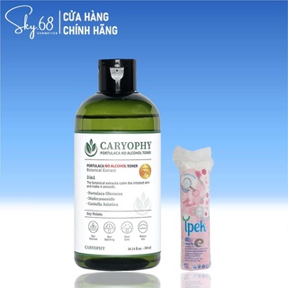 Nước Hoa Hồng Giảm Mụn Caryophy Portulaca Toner 300ml + Tặng bông tẩy trang ipek 80 miếng