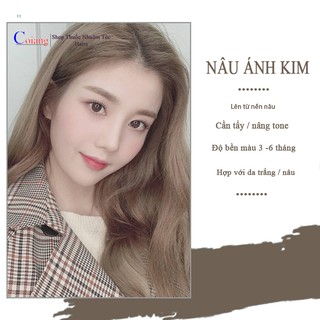 Thuốc nhuộm tóc màu NÂU ÁNH KIM không cần thuốc tẩy tóc Chenglovehairs, Chenglovehair