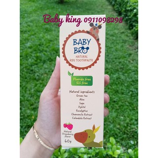 Kem đánh răng hữu cơ Baby Bro cho bé (nuốt được)