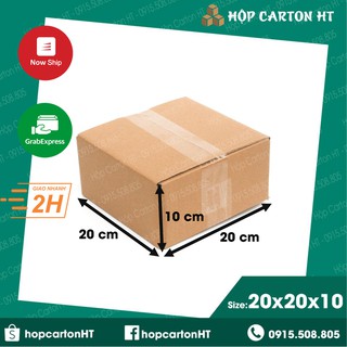 20x20x10 Combo 10 hộp carton, thùng giấy cod gói hàng, hộp bìa carton đóng hàng giá rẻ
