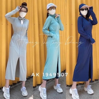 Áo chống nắng toàn thân nữ vải lanh kiểu dáng đẹp thông hơi siêu mát chống tia uv ROMAN AN03