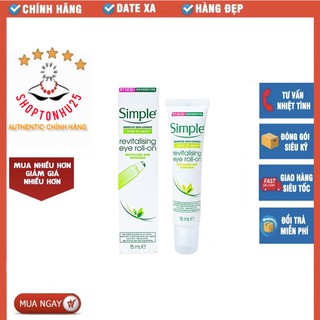 Lăn dưỡng mắt Simple Revitalising Eye Roll-on Mẫu mới