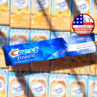 Kem đánh răng Crest 3D White 158g của Mỹ