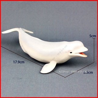 Mô Hình Cá Voi Trắng Beluga - Thế Giới Động Vật - Dài 18cm - 7673.4
