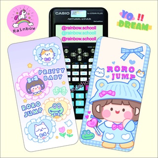 skin máy tính 580 dán decal trang trí theo yêu cầu máy tính casio fx 580 ex decan khủng long xanh