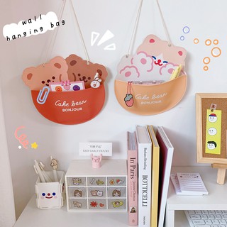Giỏ Vải Treo Tường Hình Gấu Cake Bear Decor Tiện Lợi