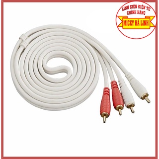 Dây AV 4 đầu 1,8M trắng xịn - Dây Audio 4 đầu - Hàng chất lượng