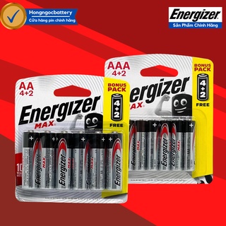 Vỉ 6 Viên Pin AA , Pin AAA Energizer Max 1,5V Alkaline - Hàng chính hãng