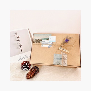 [HỘP QUÀ] ⚡ Hộp giấy Kraft chữ nhật trang trí phong cách Vintage - Đã bao gồm phụ kiện đi kèm
