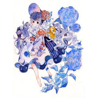 Line art "Nhộng lột xác" của artist Cocoon và "Cô gái tiệc trà" tranh tô màu nước