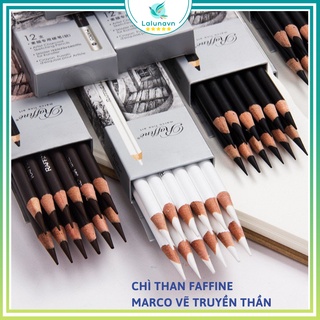 Chì Than Raffine Đen/ Trắng/ Nâu Cây Lẻ của marco , chì phác thảo, chân dung Laluna - A22