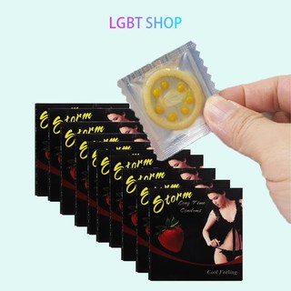 [RẺ VÔ ĐỊCH] COMBO 10 hộp bao cao su Storm - 7 bi hương dâu thơm dịu