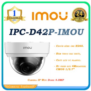 Camera IP Wifi Dome 4.0MP IPC-D42P-IMOU , LẮP TRONG NHÀ