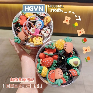 Hộp 30 Dây Thun Buộc Tóc Nhiều Hình Xinh Xắn Dễ Thương Cho Bé