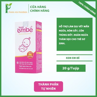 Kem Em Bé - Hỗ trợ làm dịu vết mẩn ngứa, rôm sẩy, côn trùng đốt. Ngăn ngừa thâm sẹo cho trẻ sơ sinh (Tube 20g) - CN312