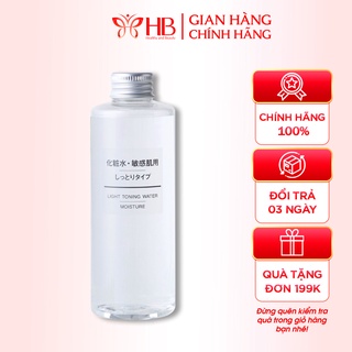 Nước Hoa Hồng Muji Cân Bằng Da Light Muji 200ml Nhật Bản dành cho da khô, da dầu