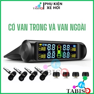 Cảm biến áp suất lốp ô tô TPMS chống nước phiên bản quốc tế sạc năng lượng mặt trời phù hợp với mọi dòng xe - TABISO