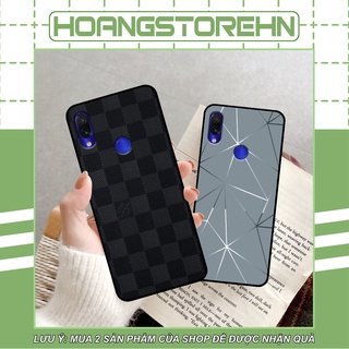 Ốp Xiaomi Redmi 7 / Redmi Note 7 / Redmi Note 7 Pro in hình thương hiệu LV, họa tiết xanh bạc siêu đẹp