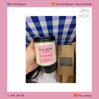 Nến thơm 1 bấc Bath&amp;Body works mùi Rose water &amp; Ivy